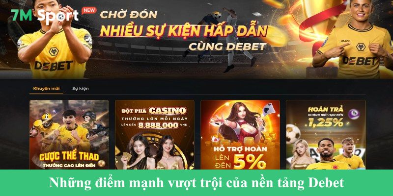 Những điểm mạnh vượt trội của nền tảng Debet